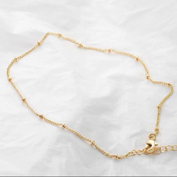 COPY - 14k Gold Satellite Chain Anklet Ankle Bracelet - Picture 6 of 7